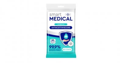 Купить smart medical (смарт медикал) салфетки влажные антисептические 20шт в Арзамасе