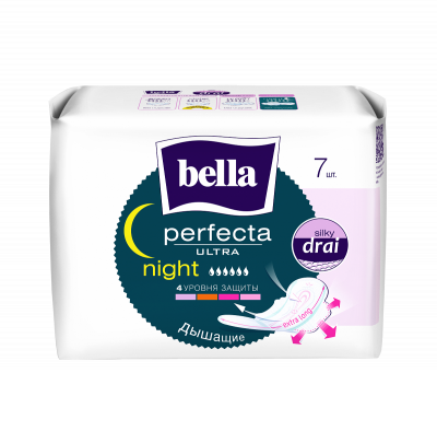 Купить bella (белла) прокладки perfecta ultra night silky dray 7 шт в Арзамасе