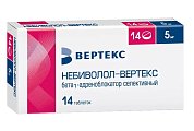 Купить небиволол-вертекс, таблетки 5мг, 14 шт в Арзамасе