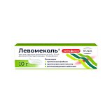 Левомеколь, мазь для наружного применения 40 мг/г+7,5 мг/г, 10г