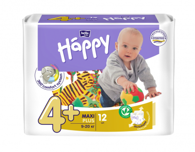 Купить bella baby happy (белла) подгузники 4+ макси+ 9-20кг 12 шт в Арзамасе