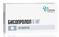 Купить бисопролол, таблетки, покрытые пленочной оболочкой 5мг, 30 шт в Арзамасе