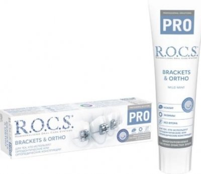 Купить рокс (r.o.c.s) зубная паста pro brackets & ortho, 135г в Арзамасе