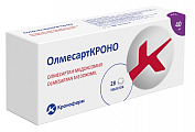 Купить олмесарткроно, таблетки покрытые пленочной оболочкой 40мг 28шт в Арзамасе