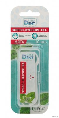 Купить таймдент (timedent) флосс-зубочистки мята 10 шт в Арзамасе