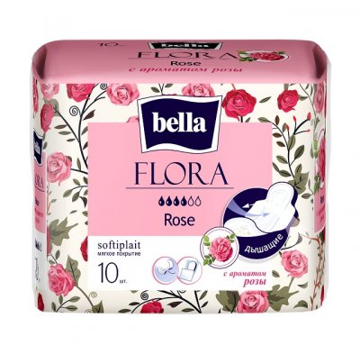 Купить bella (белла) прокладки flora с ароматом розы 10 шт в Арзамасе