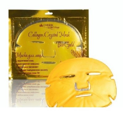 Купить фабрик косметик коллаген кристал маска для лица био золото №1 в Арзамасе