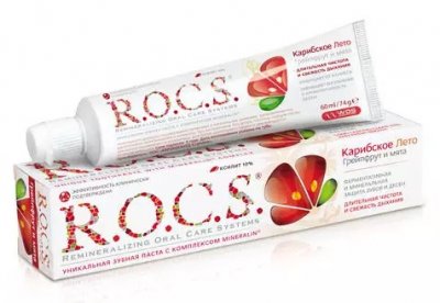 Купить рокс (r.o.c.s) зубная паста грейпфрут/мята, 74мл (еврокосмед ооо, россия) в Арзамасе
