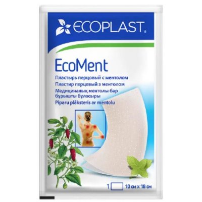 Купить ecoplast ecoment пластырь перцовый с ментолом 10 х 18см в Арзамасе