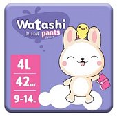 Купить watashi (ваташи) подгузники-трусики размер l 9-14кг, 42 шт в Арзамасе