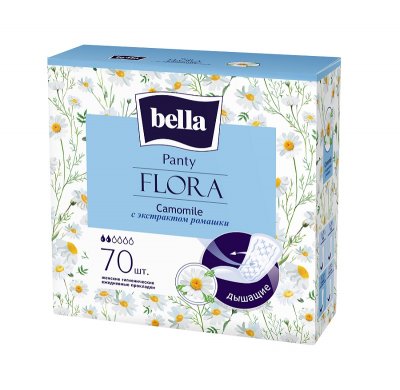 Купить bella (белла) прокладки panty flora с экстрактом ромашки 70 шт в Арзамасе