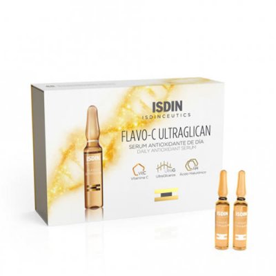 Купить isdin isdinceutics (исдин) сыворотка для лица дневная flavo-c melatonin, ампулы 2мл, 10шт в Арзамасе