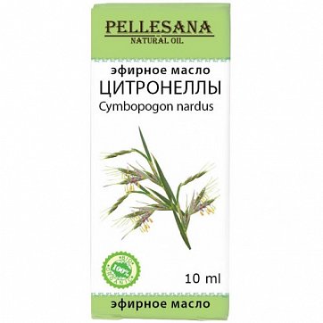 Pellesana (Пеллесана) масло эфирное Цитронеллы, 10 мл Pellesana (Пеллесана) масло эфирное Цитронеллы, 10 мл
