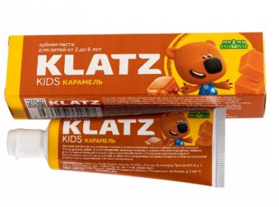 Купить klatz (клатц) зубная паста мимимишки для детей 3-6лет карамель, 40мл в Арзамасе