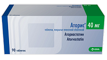 Купить аторис, таблетки, покрытые пленочной оболочкой 40мг, 90 шт в Арзамасе