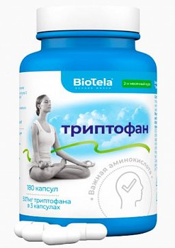 Biotela (Биотела) Триптофан, капсулы 180 шт БАД Biotela (Биотела) Триптофан, капсулы 180 шт БАД