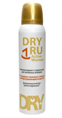 Купить драй ру (dry ru) active woman антиперспирант с парфюмом для активных женщин, аэрозоль 150мл в Арзамасе