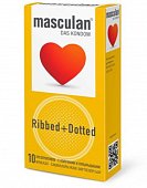 Купить masculan (маскулан) презервативы с колечками и пупырышками ribbed+dotted 10 шт в Арзамасе