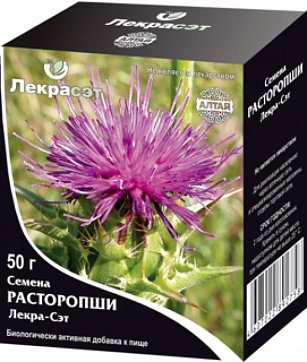 Расторопша семена, пачка 50г БАД