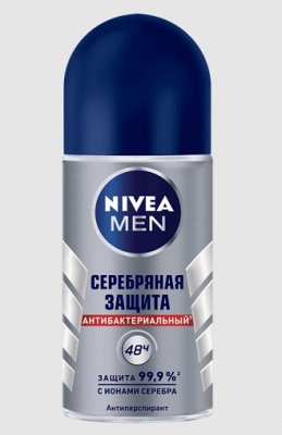 Купить nivea (нивея) для мужчин дезодорант шариковый серебряная защита, 50мл в Арзамасе