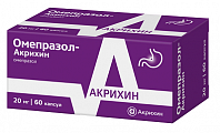 Купить омепразол-акрихин, капсулы кишечнорастворимые 20мг 60шт в Арзамасе