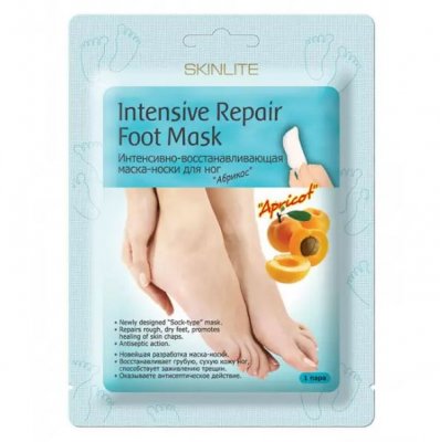 Купить skinlite (скинлайт) маска-носки для ног абрикос интенсивно-восстанавливающая, 1 шт в Арзамасе
