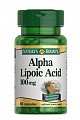 Купить nature's bounty (нэйчес баунти) альфа-липоевая кислота 100мг, капсулы 60 шт бад в Арзамасе