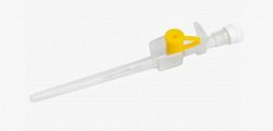 Катетер для периферических вен KD-FIX, G24 (0.7х19мм) с портом, код желтый