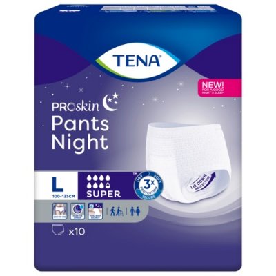Купить tena proskin pants night super (тена) подгузники-трусы размер l, 10 шт в Арзамасе