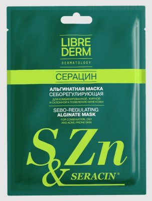 Купить librederm seracin (либридерм) маска альгинатная себорегулирующая для проблемной кожи, 30г в Арзамасе