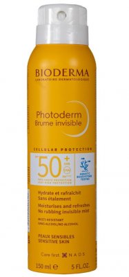 Купить bioderma photoderm (биодерма фотодерм) спрей-вуаль spf 50+ invisible, 150 мл в Арзамасе