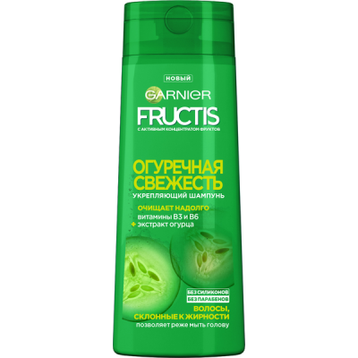 Купить garnier fructis (гарньер фруктис) шампунь для волос огуречная свежесть 400мл в Арзамасе