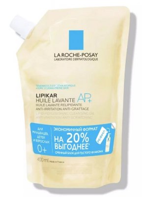 Купить la roche-posay lipikar ap+ (ля рош позе) масло очищающее eco-refill, 400 мл сменный блок  в Арзамасе