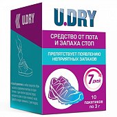 Купить u.dry дезодорант для ног пакетики 3г, 10 шт в Арзамасе