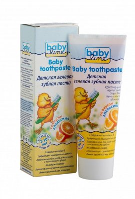 Купить babyline (бэбилайн) зубная паста для детей апельсин 2-10лет, 75мл в Арзамасе