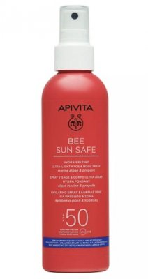Купить apivita (апивита) bee sun safe спрей для лица и тела ультралегкий солнцезащитный тающий, 200 мл spf50 в Арзамасе