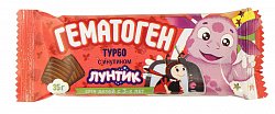 Гематоген Турбо детский Лунтик с инулином БАД 35г