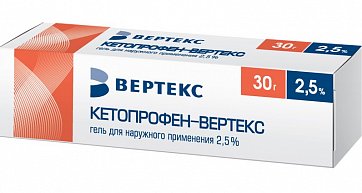 Кетопрофен-Вертекс, гель для наружного применения 2,5%, 30г