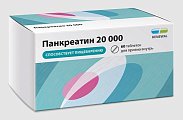 Купить панкреатин 20000, таблетки кишечнорастворимые, покрытые пленочной оболочкой 20000ед, 60 шт в Арзамасе