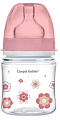 Купить canpol (канпол) бутылочка easystart newborn baby с широким горлышком антиколиковая с рождения, 120 мл, 35/216 розовый в Арзамасе