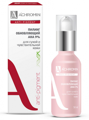 Купить achromin anti-pigment (ахромин) пилинг мягкий обновляющий для сухой и чувствительной кожи с ана-кислотами 50мл в Арзамасе