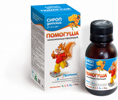 Купить сироп помогуша, иммуномодулирующий для детей с 3-х лет, флакон 100мл в Арзамасе