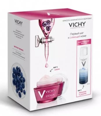 Купить виши идеалия (vichy idealia) набор: крем для нормальной и комбинированной кожи 50мл+термальная вода  в Арзамасе