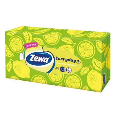 Купить платки носовые в коробке zewa (зева) everyday box 2-слойные, 100шт в Арзамасе