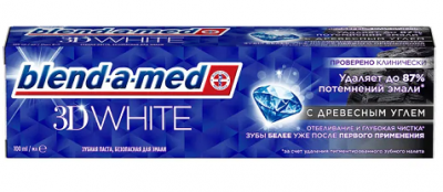 Купить blend-a-med (бленд-а-мед) зубная паста 3d вайт отбеливание и глубокая чистка с древесным углем 100мл в Арзамасе