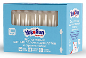 Купить yokosun (йокосан) палочки ватные для детей с ограничителем, 100шт в Арзамасе