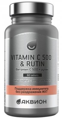 Купить аквион витамин с 500 рутин. таблетки 945мг 60 шт бад в Арзамасе