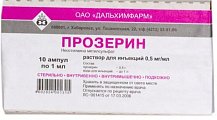 Купить прозерин, раствор для внутривенного и подкожного введения 0,5мг/мл, ампулы 1мл, 10 шт в Арзамасе