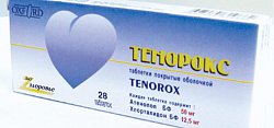 Купить тенорокс, таблетки, покрытые оболочкой 50мг+12,5мг, 28 шт в Арзамасе