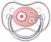 Купить canpol (канпол) пустышка круглая силиконовая 6-18 месяцев newborn baby розовая 1 шт в Арзамасе